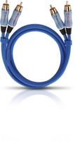 OEHLBACH BEAT! INTERLINK Blue 0.5m audio kabel 0,5 m 2 x RCA Blauw - thumbnail