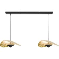 Masterlight Eettafel hanglampLente met twee kappen - bladgoud - 2101-05-08-45-100-2