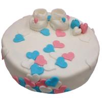 Gender Reveal Taart Schoenen Meisje 12 personen