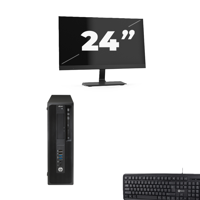 HP Z240 Workstation SFF - Intel Core i5-7e Generatie - 8GB RAM - 256GB SSD - Windows 11 + 1x 24 inch Monitor