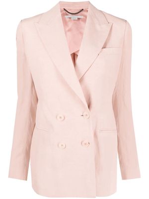 Stella McCartney blazer croisé à revers pointus - Rose