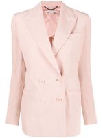 Stella McCartney blazer croisé à revers pointus - Rose