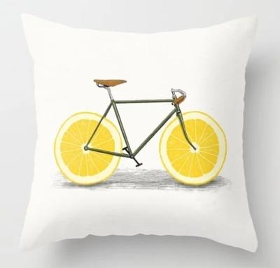 2 stuks 45x45cm geel gestreepte kussensloop geometrische gooien kussen kussensloop afdrukken Cushion kussen zaak slaapkamer Office grootte: 450 * 450
