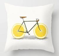 2 stuks 45x45cm geel gestreepte kussensloop geometrische gooien kussen kussensloop afdrukken Cushion kussen zaak slaapkamer Office grootte: 450 * 450