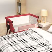 Babybox met matras linnen rood