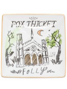 GINORI 1735 plateau Fox Thicket Folly - Blanc