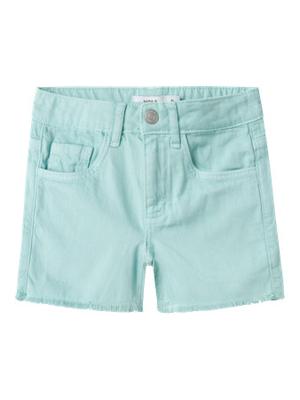 Name it zomer short meisjes - turquoise - NkfRose - mom fit