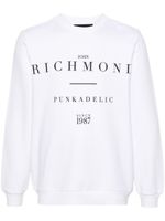 John Richmond sweat à logo imprimé - Blanc