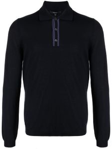 Gucci polo en laine à logo brodé - Bleu