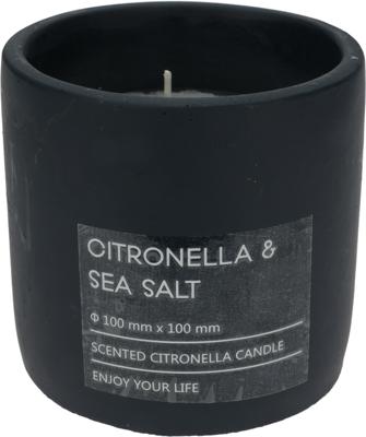 Citronella kaars in pot 10cm antraciet