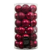 Kerstballen kunststof d6 cm pink 37 st I Decoris - Decoris Kerstballen kunststof d6 cm pink 37 st I Decoris - Decoris
