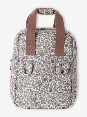 Rugzak voor de kleuterschool voor meisjes met bloemenprint roze, bedrukt