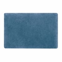 Spirella badkamer vloer kleedje/badmat tapijt - hoogpolig en luxe uitvoering - blauw - 50 x 80 cm - Microfiber   -