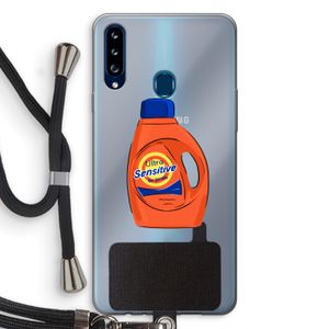 Ultra Sensitive: Samsung Galaxy A20s Transparant Hoesje met koord