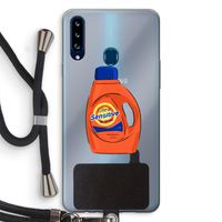 Ultra Sensitive: Samsung Galaxy A20s Transparant Hoesje met koord