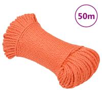 VidaXL Werktouw 6 mm 50 m polypropeen oranje