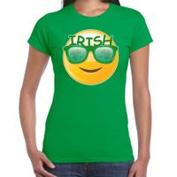 Irish emoticon / St. Patricks day t-shirt / kostuum groen dames - thumbnail