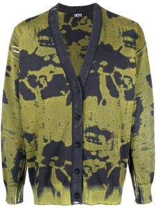 Diesel cardigan en maille intarsia - Noir