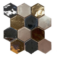 Terre d'Azur Hexagonale Mosaic wandtegel 28x30cm mix - thumbnail