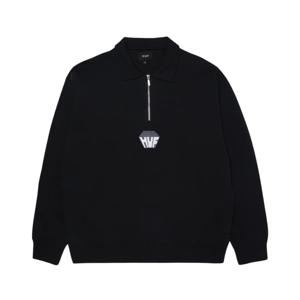 HUF Big Block 1/4 Zip French Terry Casual Sweater Heren L