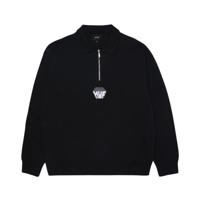 HUF Big Block 1/4 Zip French Terry Casual Sweater Heren L
