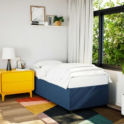 Bedframe zonder matras 100x200 cm stof blauw