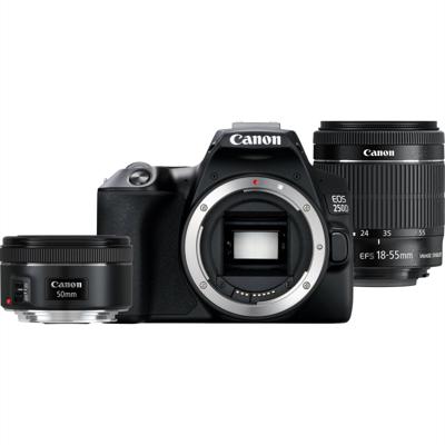 Canon EOS 250D Black 18-55 STM + 50 1.8S