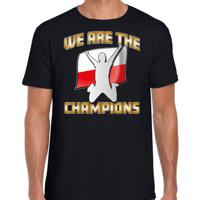 Verkleed T-shirt voor heren - Polen - zwart - voetbal supporter - themafeest - thumbnail