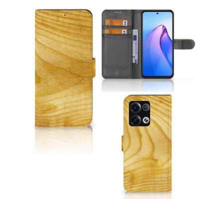 OPPO Reno8 Pro | Book Style Case | Licht Hout