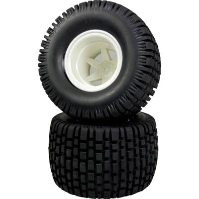 Absima 1:10 Monstertruck Complete wielen Block-Profiel Wit 2 stuk(s)