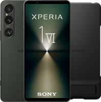 Sony Xperia 1 VI 256GB Groen 5G + Sony Back Cover Zwart met Standaard - thumbnail