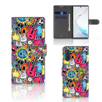 Samsung Galaxy Note 10 Wallet Case met Pasjes Punk Rock