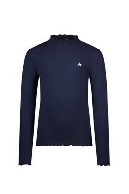 Like Flo winter t-shirt meisjes - navy blauw - Eef - rib - col