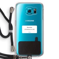 Reminder: Samsung Galaxy S6 Transparant Hoesje met koord