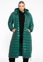 Yoek Puff jas met capuchon | Groen | Maat 54/56
