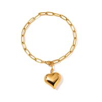 Gouden armband met Groot Hartje Bold Gouden armband met Groot Hartje Bold