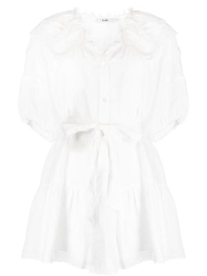 b+ab robe à empiècement en dentelle - Blanc