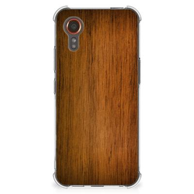 Samsung Galaxy Xcover 7 Stevig Telefoonhoesje Donker Hout Samsung Galaxy Xcover 7 Stevig Telefoonhoesje Donker Hout