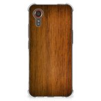 Samsung Galaxy Xcover 7 Stevig Telefoonhoesje Donker Hout