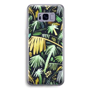 Tropical Palms Dark: Samsung Galaxy S8 Transparant Hoesje