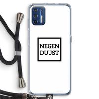 Negenduust vierkant: Motorola Moto G9 Plus Transparant Hoesje met koord