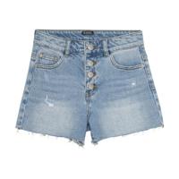 Indian Blue Jeans Zomer jeans short meisjes - licht blauw - damaged - wide fit - thumbnail