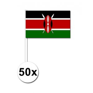 Zwaaivlaggetjes Kenia 50 stuks   -