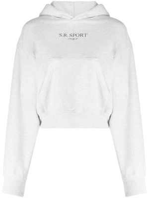 Sporty & Rich hoodie chiné à slogan imprimé - Gris