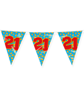 Happy Verjaardag Vlaggenlijn 21 Jaar (10m) - thumbnail