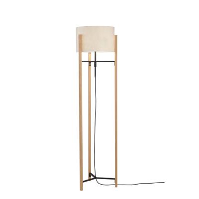 Fischer & Honsel SchemerlampShine-Wood met crème kap - 40484