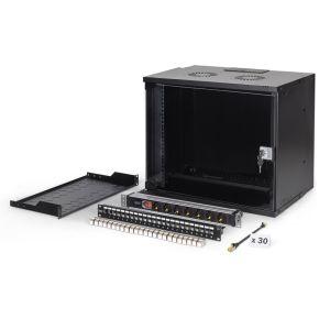 Digitus 19 network bundle, 9U cabinet and equipment, bl Zwart