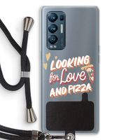 Pizza is the answer: Oppo Find X3 Neo Transparant Hoesje met koord
