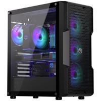 endorfy Regnum 400 ARGB Midi-tower PC-behuizing Zwart 4 voorgeïnstalleerde LED-ventilators, Zijvenster, Stoffilter - thumbnail