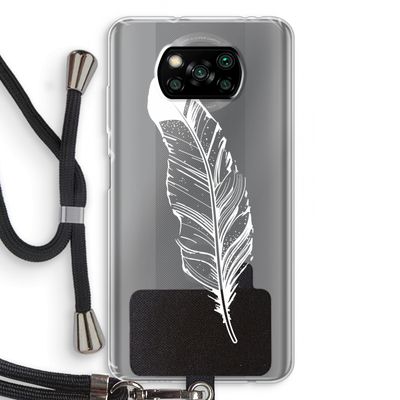 Pluim: Xiaomi Poco X3 NFC Transparant Hoesje met koord